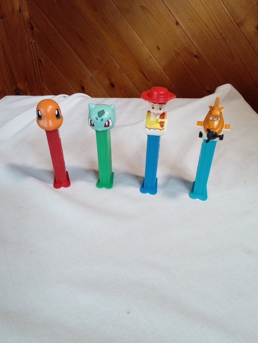 4 Pez Dispensers. Kids Character Candy Dispensers - Assorted Colors
